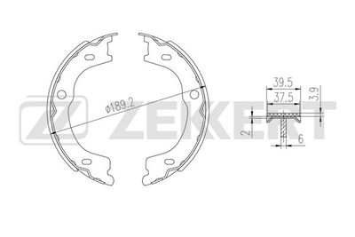 BK4013 ZEKKERT Комплект тормозных колодок