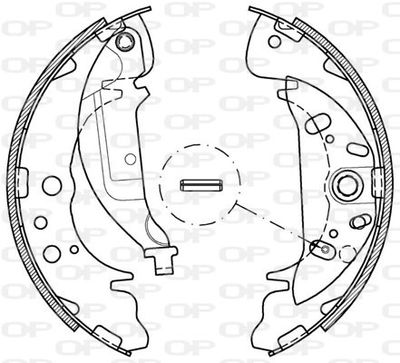 BSA203500 OPEN PARTS Комплект тормозных колодок