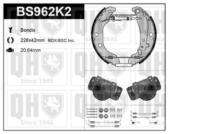 BS962K2 QUINTON HAZELL Комплект тормозных колодок
