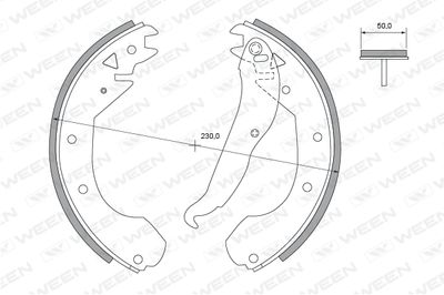 1522206 WEEN Комплект тормозных колодок