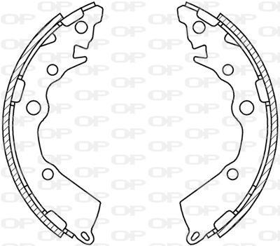 BSA225100 OPEN PARTS Комплект тормозных колодок