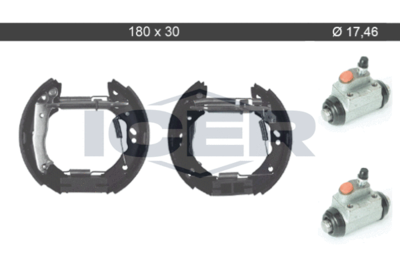 79KT0097C ICER Комплект тормозных колодок