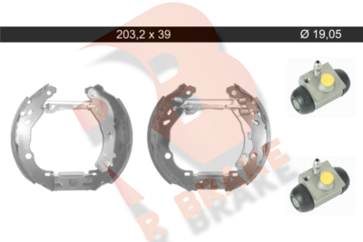 79RBKT0117 R BRAKE Комплект тормозных колодок