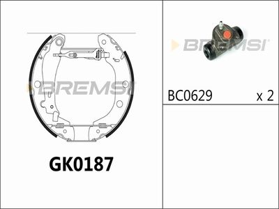 GK0187 BREMSI Комплект тормозных колодок