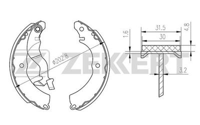 BK4114 ZEKKERT Комплект тормозных колодок