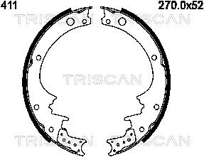 810014411 TRISCAN Комплект тормозных колодок