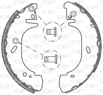 BSA213500 OPEN PARTS Комплект тормозных колодок