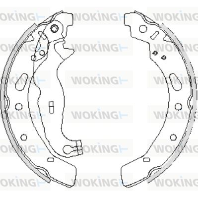 Z424200 WOKING Комплект тормозных колодок