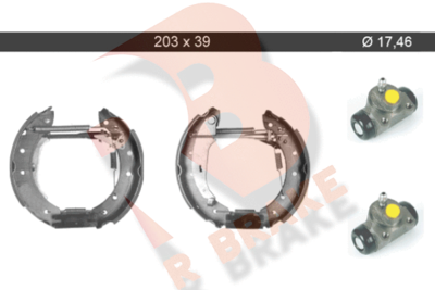 79RBKT0068 R BRAKE Комплект тормозных колодок