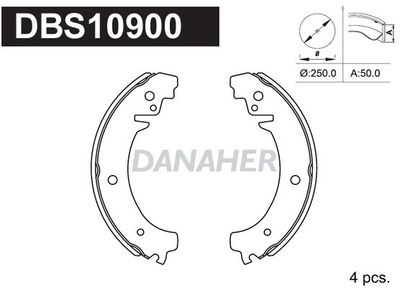 DBS10900 DANAHER Комплект тормозных колодок