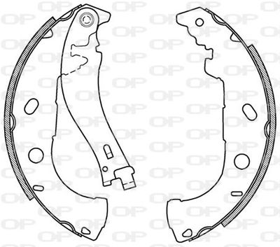 BSA202200 OPEN PARTS Комплект тормозных колодок