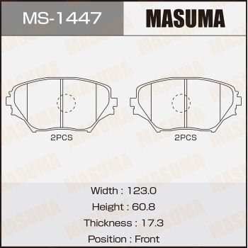 MS1447 MASUMA Комплект тормозных колодок