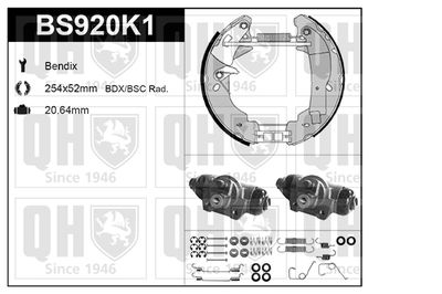 BS920K1 QUINTON HAZELL Комплект тормозных колодок