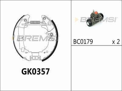 GK0357 BREMSI Комплект тормозных колодок