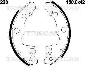 810010228 TRISCAN Комплект тормозных колодок