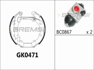 GK0471 BREMSI Комплект тормозных колодок