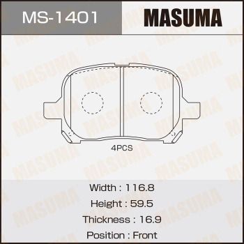MS1401 MASUMA Комплект тормозных колодок