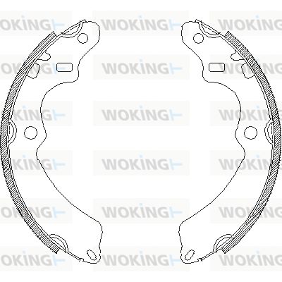 Z434700 WOKING Комплект тормозных колодок