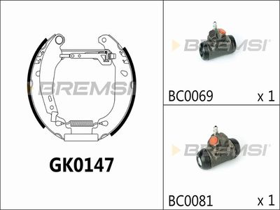 GK0147 BREMSI Комплект тормозных колодок