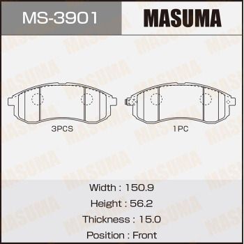 MS3901 MASUMA Комплект тормозных колодок