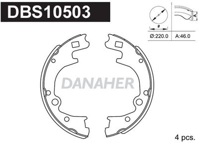 DBS10503 DANAHER Комплект тормозных колодок