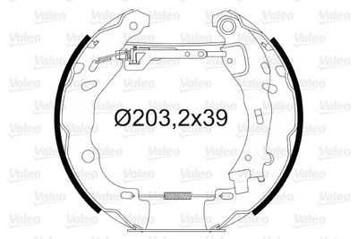 554804 VALEO Комплект тормозных колодок