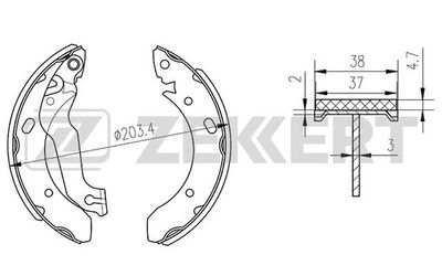 BK4220 ZEKKERT Комплект тормозных колодок