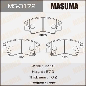 MS3172 MASUMA Комплект тормозных колодок