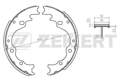 BK4129 ZEKKERT Комплект тормозных колодок