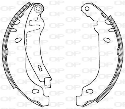 BSA208900 OPEN PARTS Комплект тормозных колодок