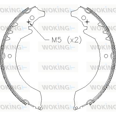 Z435500 WOKING Комплект тормозных колодок