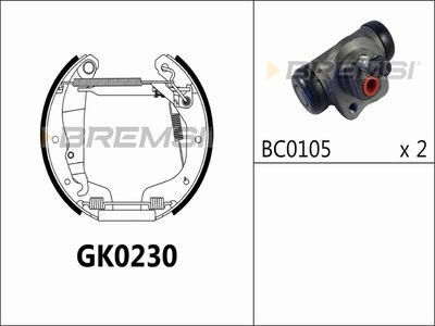 GK0230 BREMSI Комплект тормозных колодок