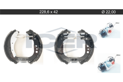 79KT0136C ICER Комплект тормозных колодок