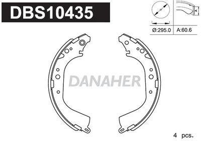 DBS10435 DANAHER Комплект тормозных колодок