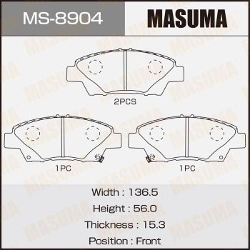 MS8904 MASUMA Комплект тормозных колодок