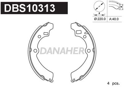 DBS10313 DANAHER Комплект тормозных колодок