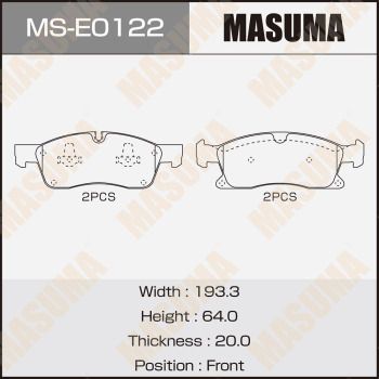 MSE0122 MASUMA Комплект тормозных колодок