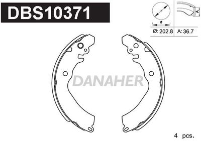 DBS10371 DANAHER Комплект тормозных колодок