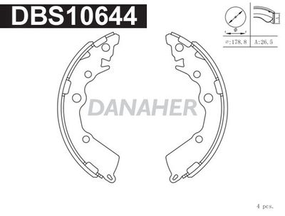 DBS10644 DANAHER Комплект тормозных колодок