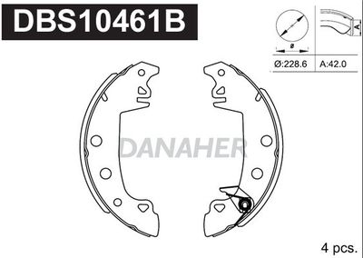 DBS10461B DANAHER Комплект тормозных колодок