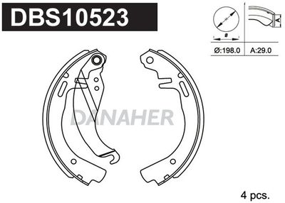 DBS10523 DANAHER Комплект тормозных колодок
