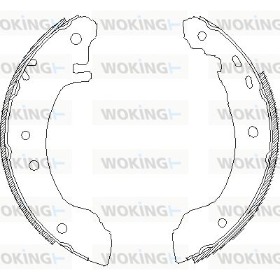 Z450800 WOKING Комплект тормозных колодок