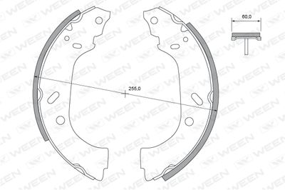1522383 WEEN Комплект тормозных колодок