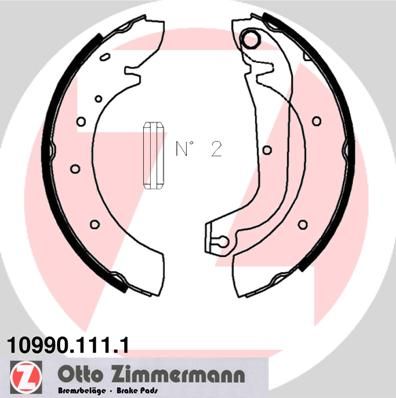 109901111 ZIMMERMANN Комплект тормозных колодок