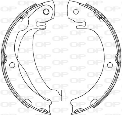 BSA224500 OPEN PARTS Комплект тормозных колодок