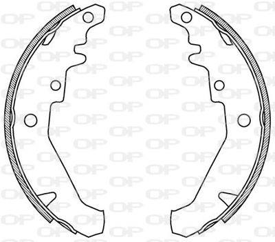 BSA206900 OPEN PARTS Комплект тормозных колодок