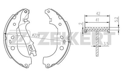 BK4304 ZEKKERT Комплект тормозных колодок