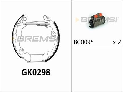 GK0298 BREMSI Комплект тормозных колодок