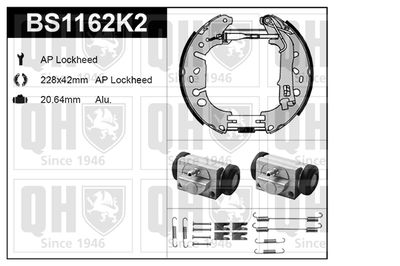 BS1162K2 QUINTON HAZELL Комплект тормозных колодок