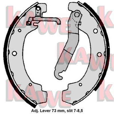 06740 KAWE Комплект тормозных колодок